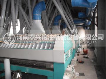 山西呂梁120噸面粉機械設備安裝案例
